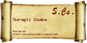 Surugli Csaba névjegykártya